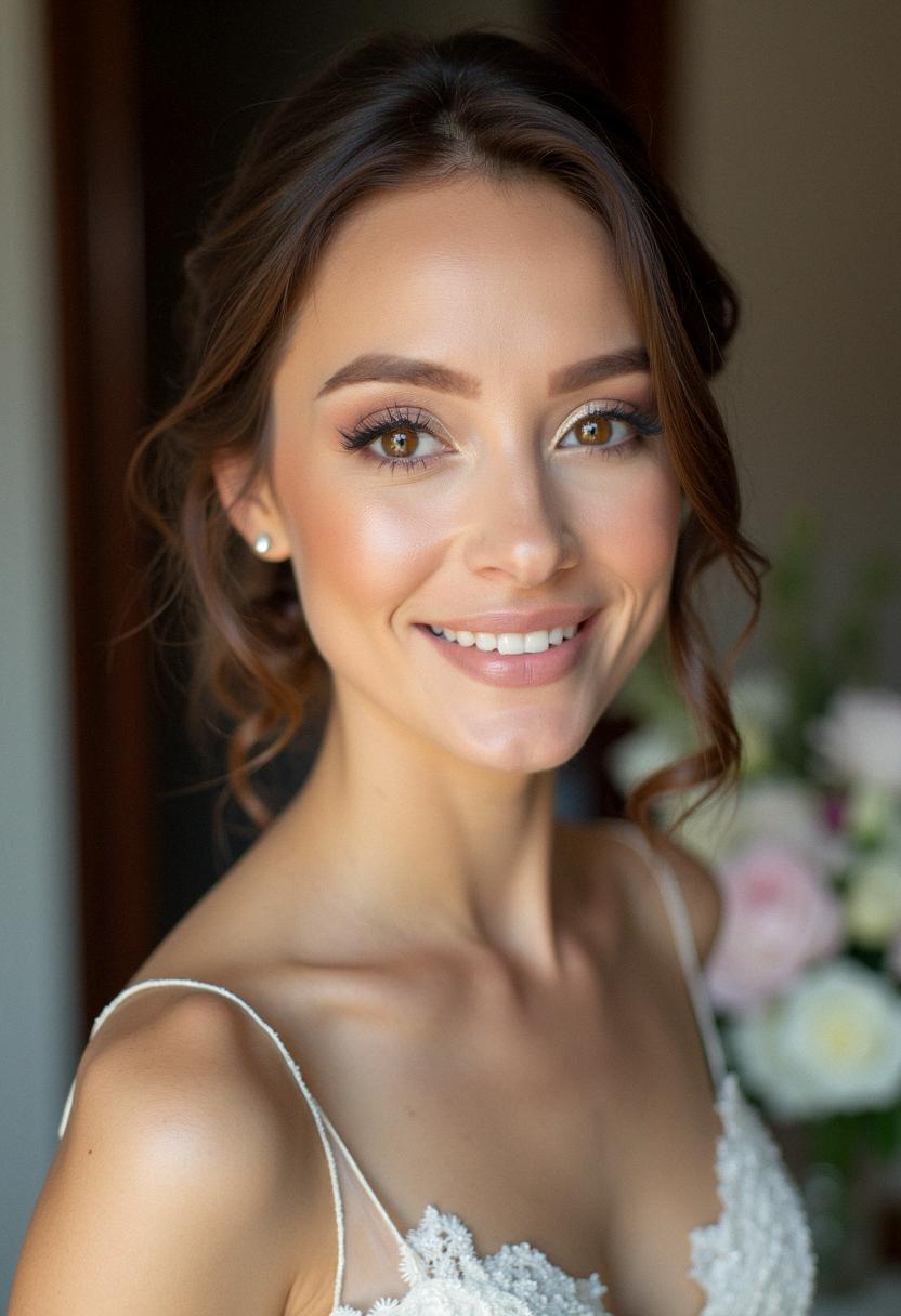 makeup bride brown eyes