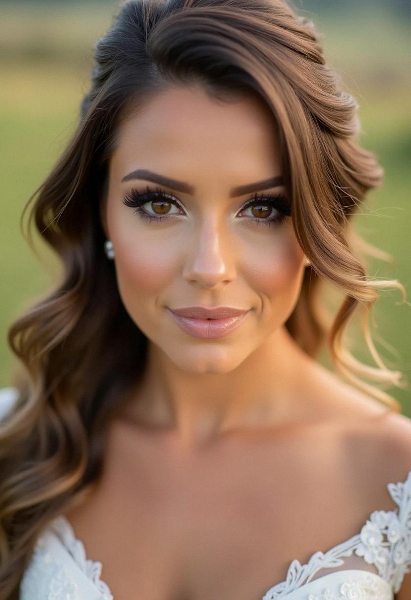 makeup bride brown eyes