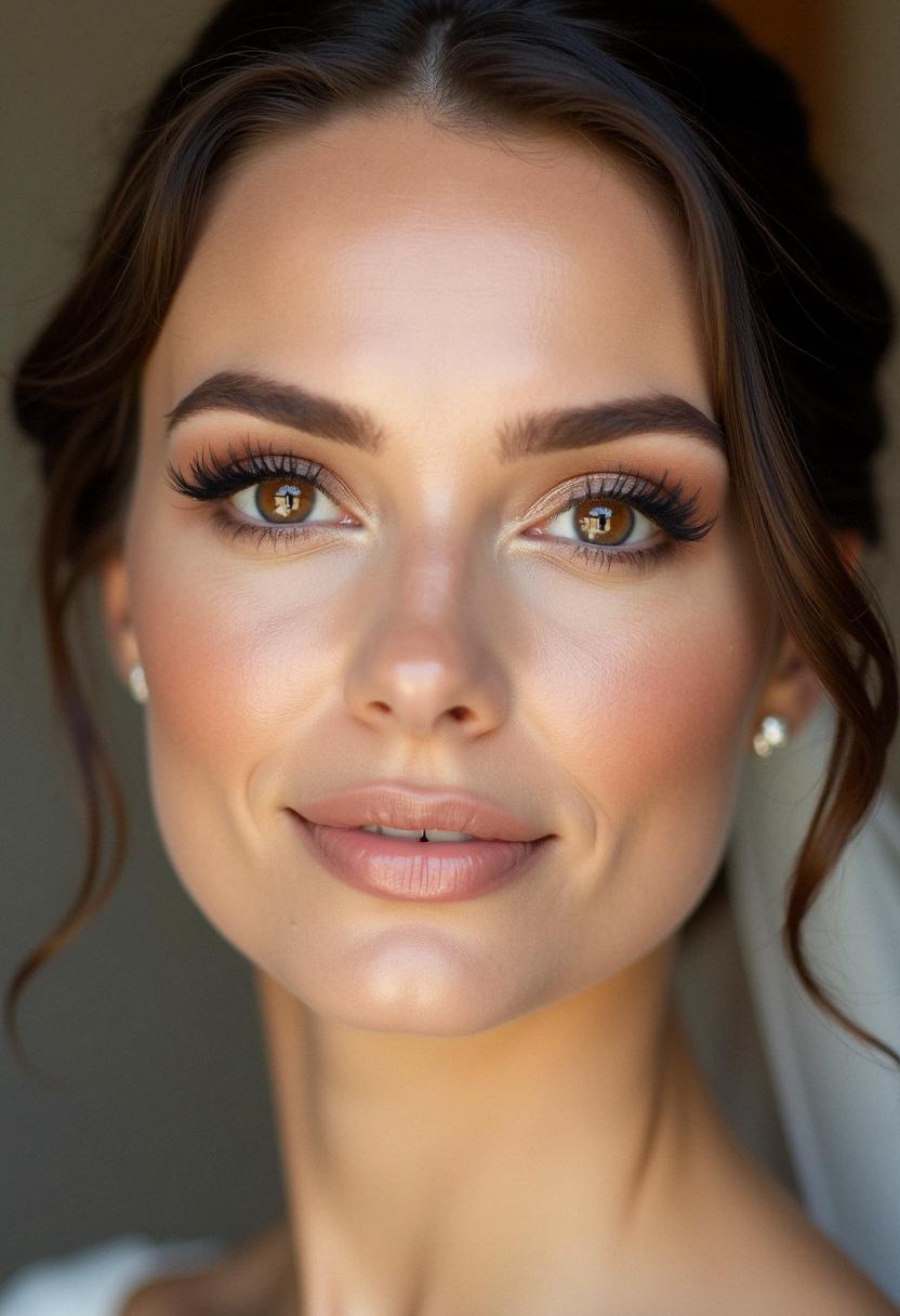 makeup bride brown eyes