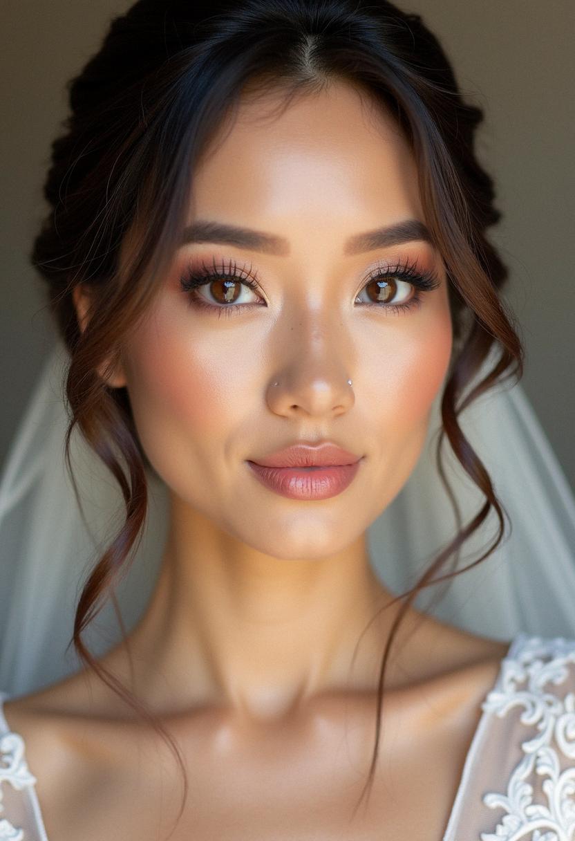 makeup bride brown eyes