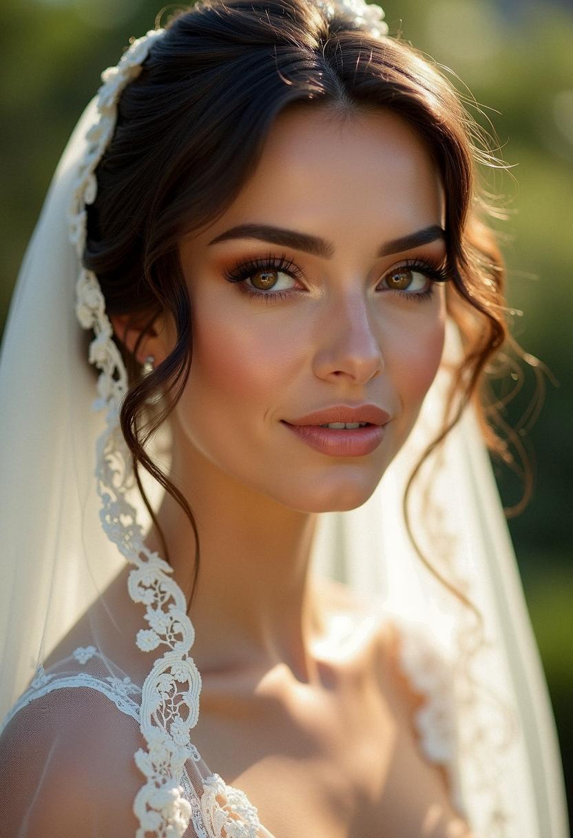makeup bride brown eyes