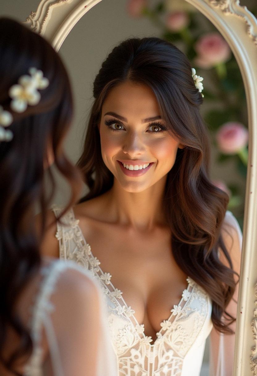 makeup bride brunette