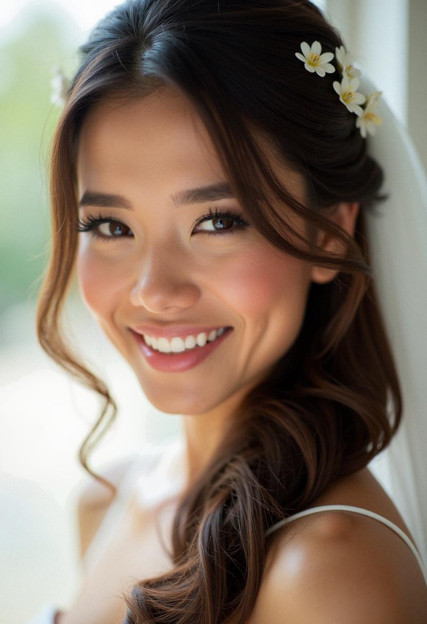 makeup bride brunette