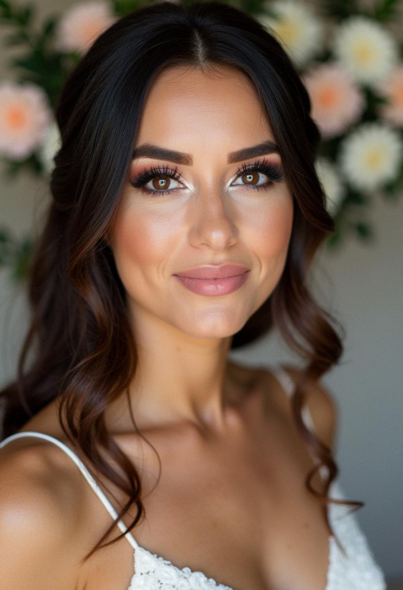 makeup bride brunette