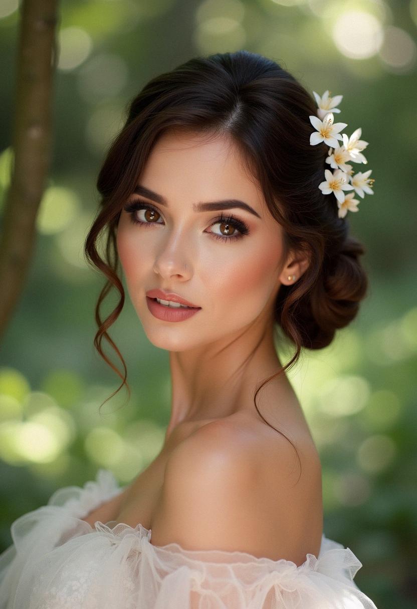 makeup bride brunette
