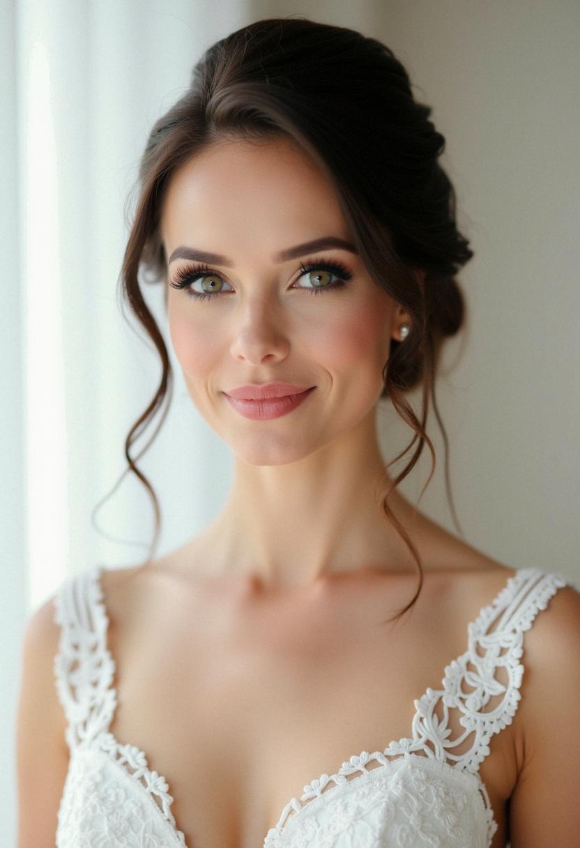 makeup bride brunette
