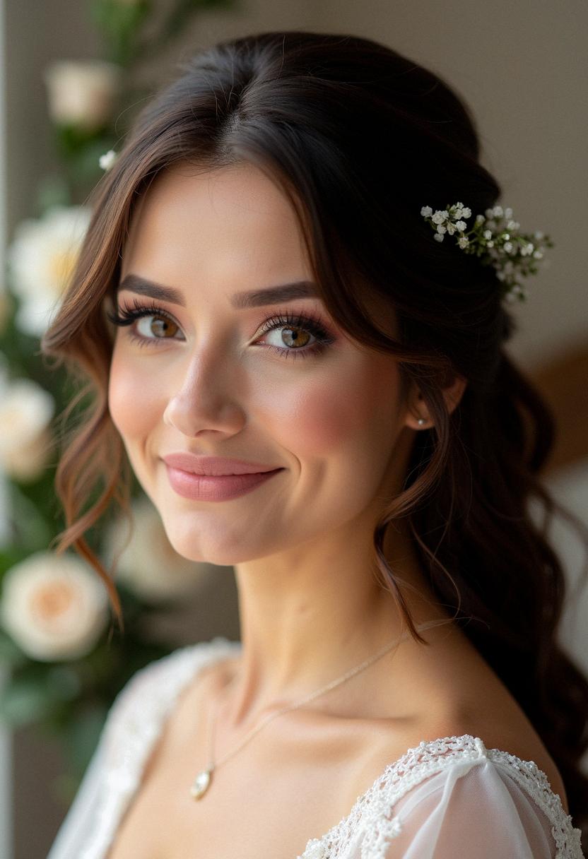 makeup bride brunette