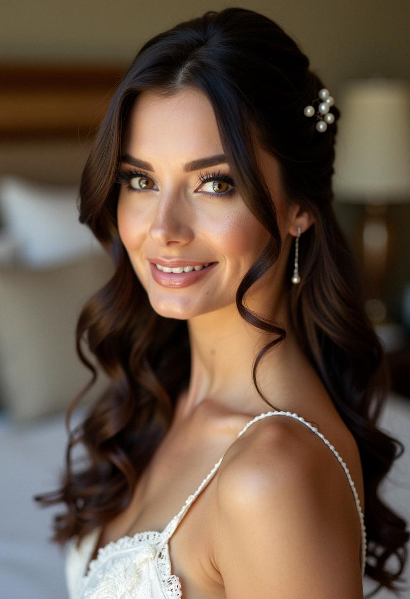 makeup bride brunette
