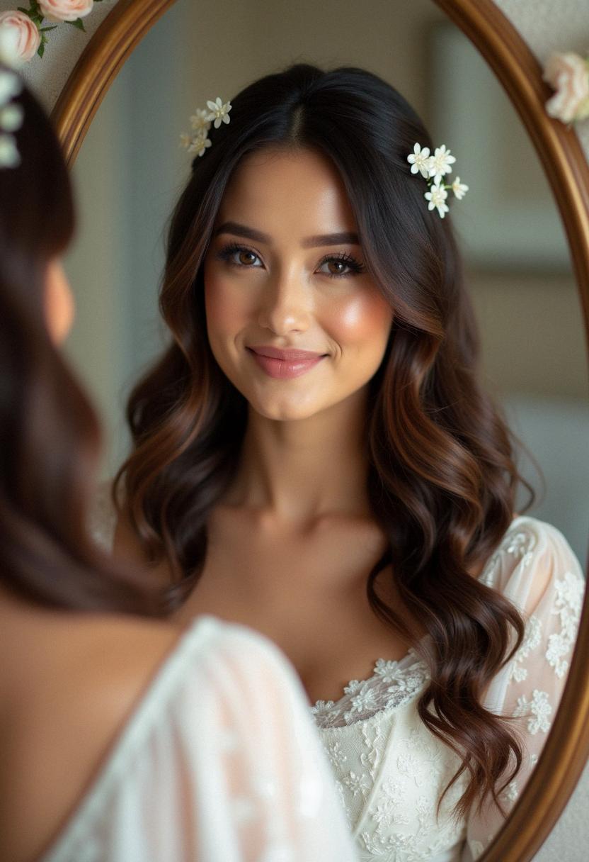 makeup bride brunette