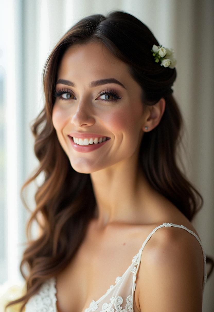 makeup bride brunette