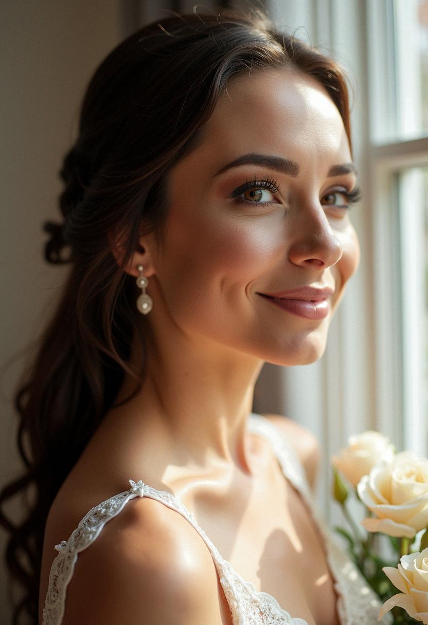makeup bride brunette