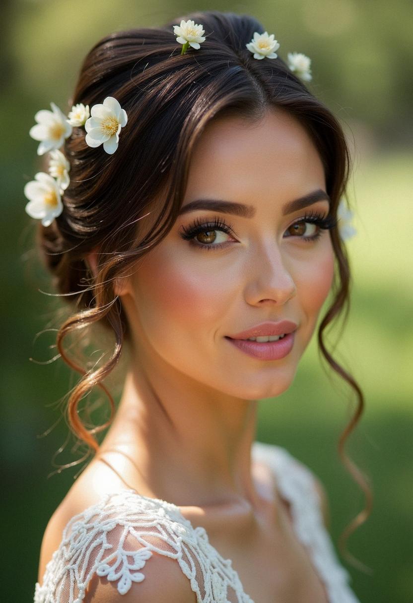 makeup bride brunette