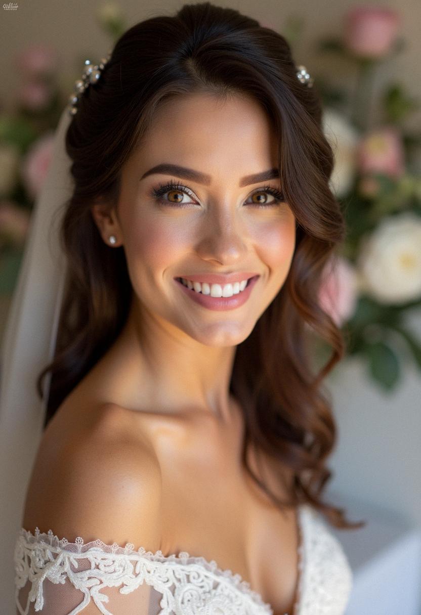 makeup bride brunette
