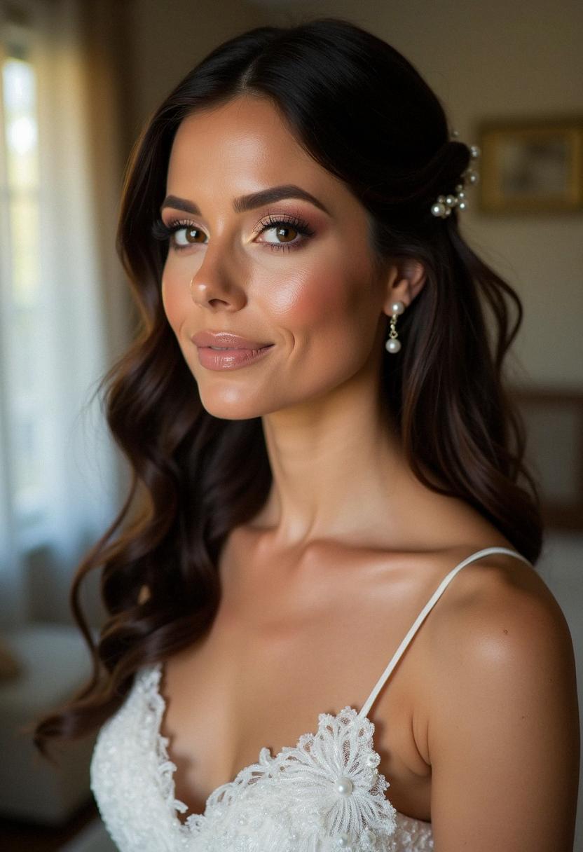 makeup bride brunette