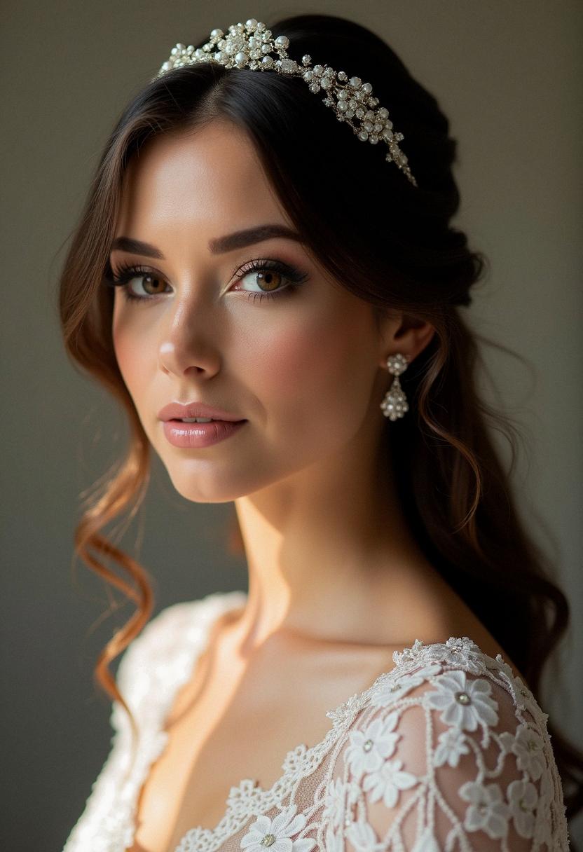 makeup bride brunette