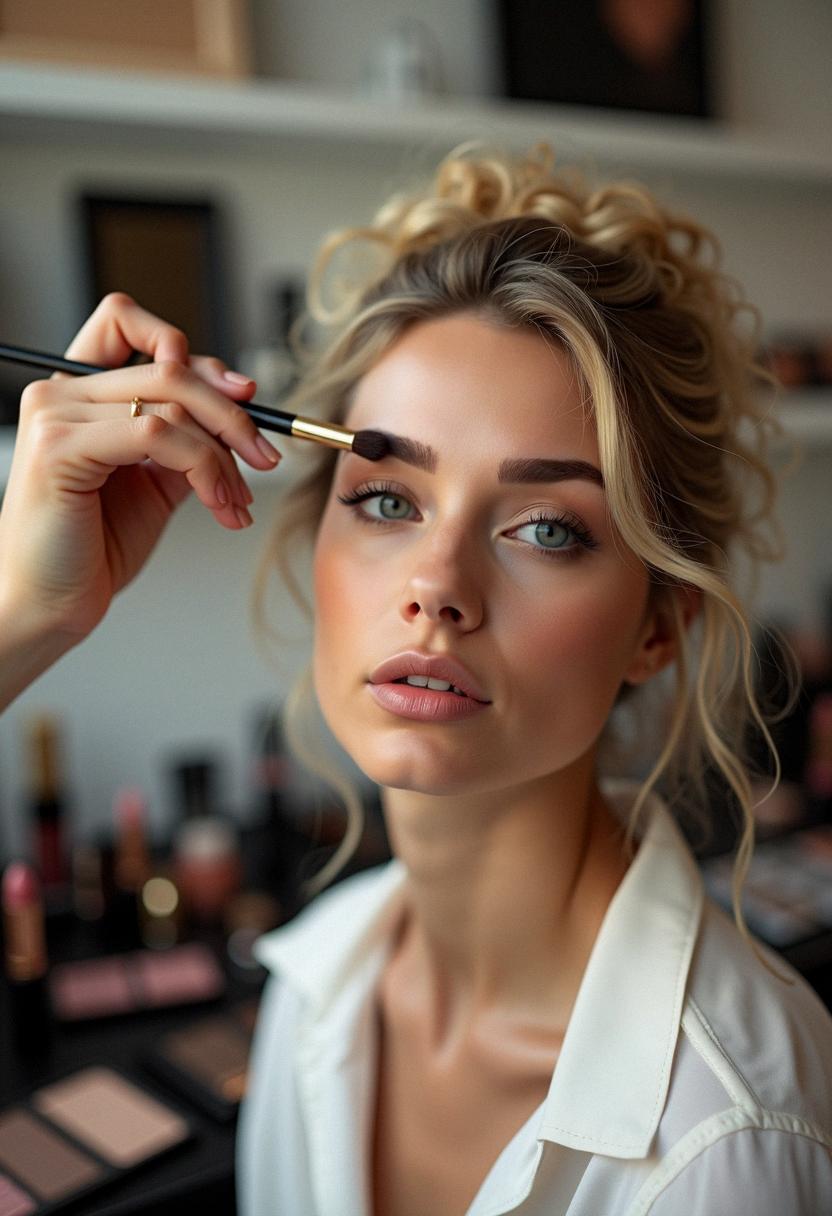 makeup for blonde eyebrows