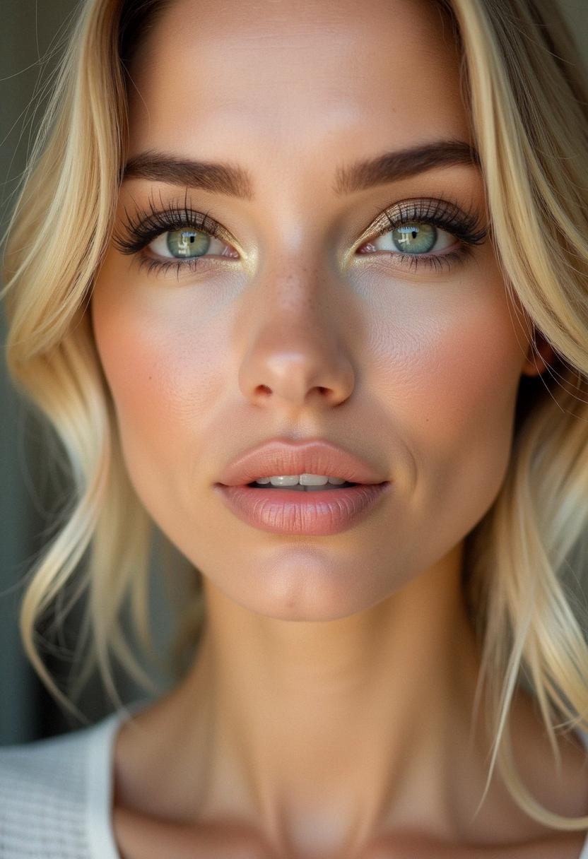 makeup for blonde hair green eyes
