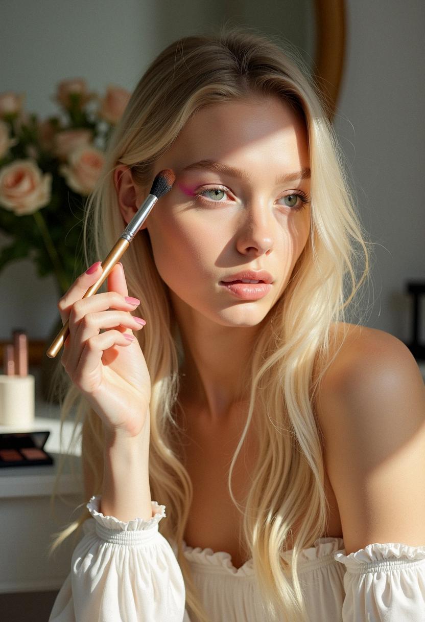 makeup for blonde hair green eyes