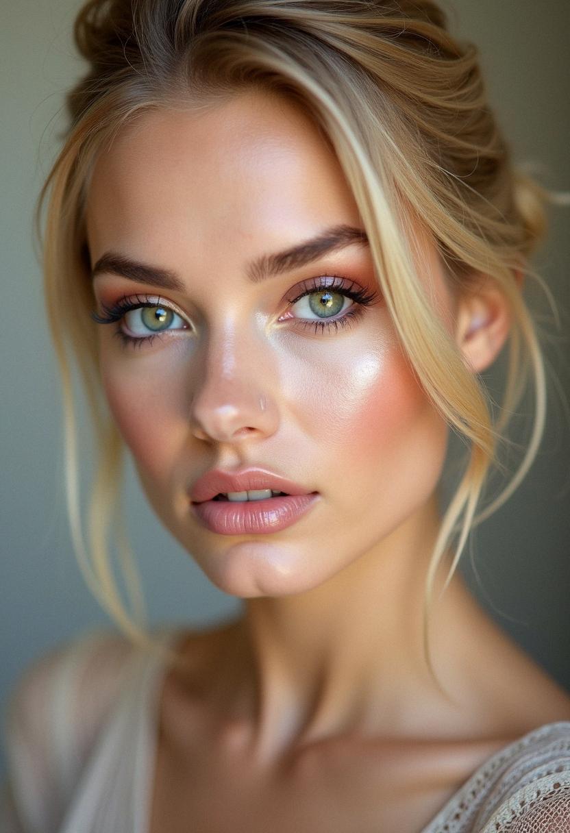 makeup for blonde hair green eyes