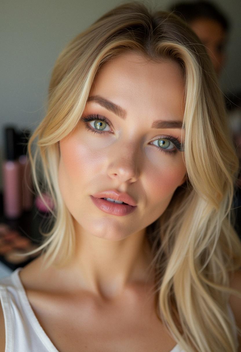 makeup for blondes with green eyes natural