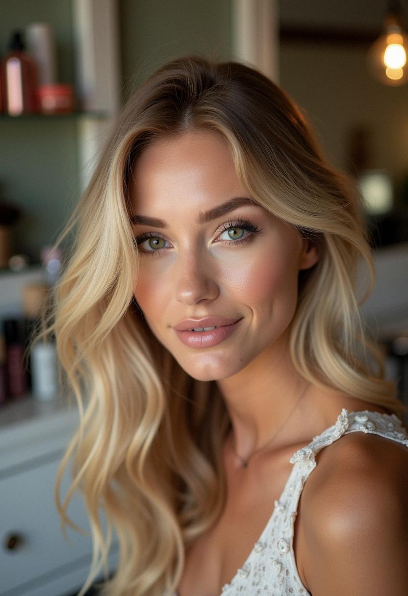 makeup for blondes with green eyes natural