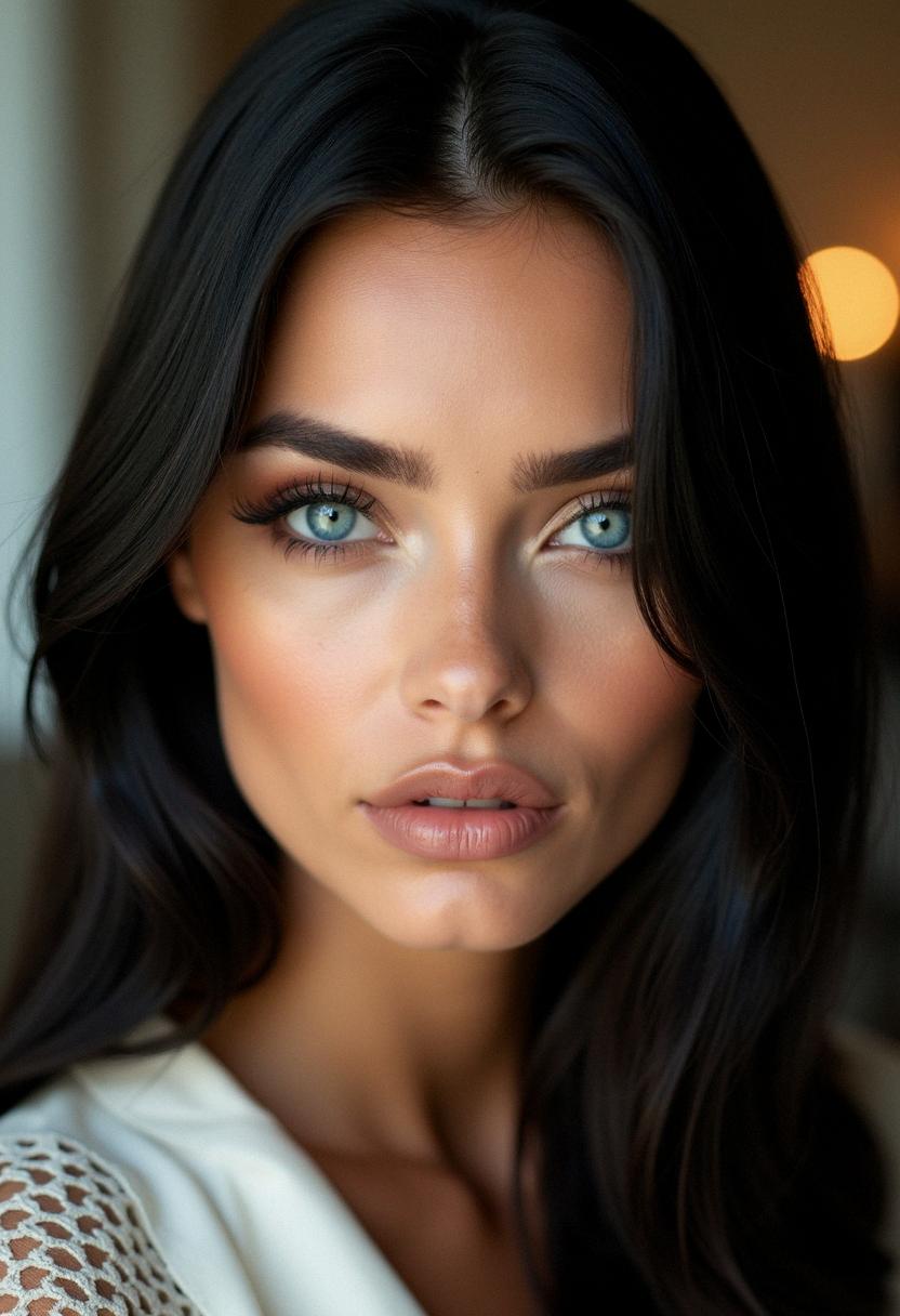 makeup for blue eyes black hair