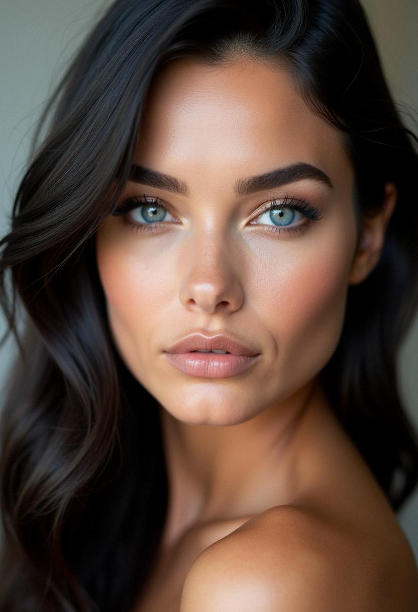 makeup for blue eyes black hair