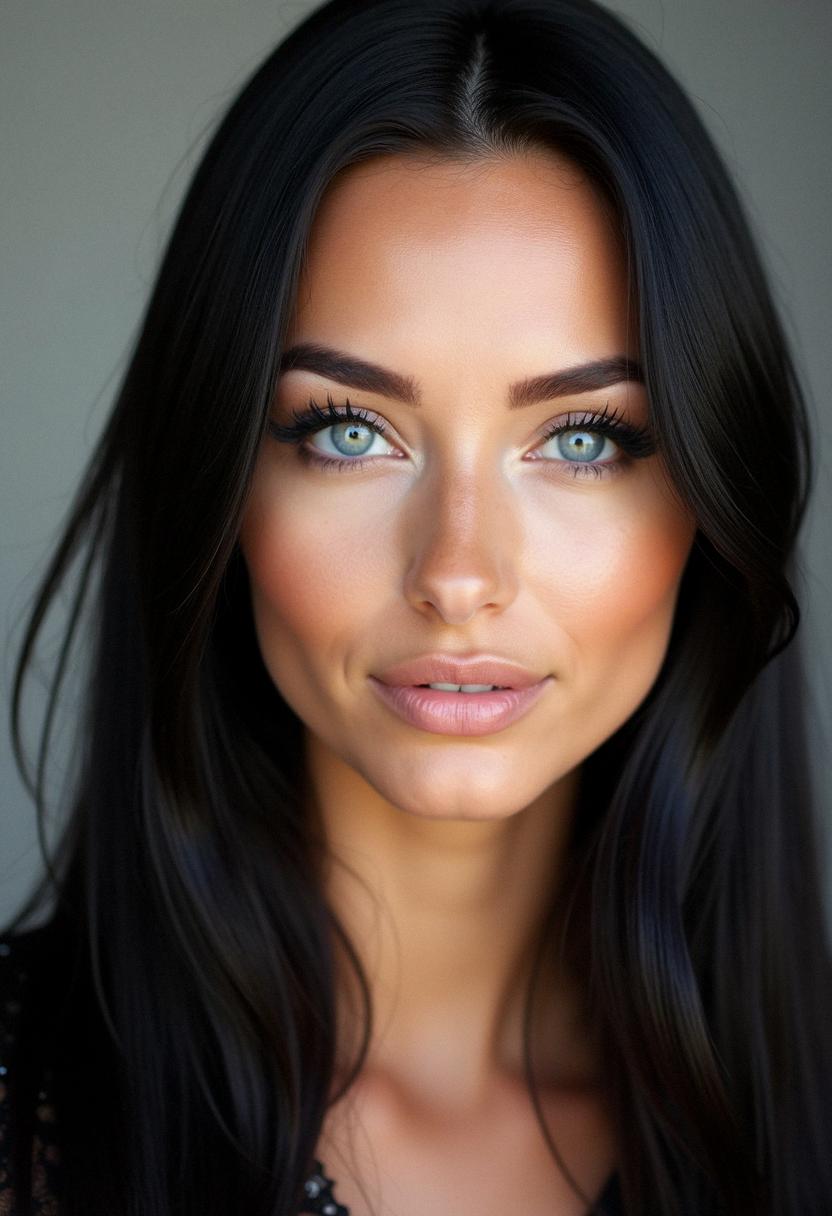 makeup for blue eyes black hair