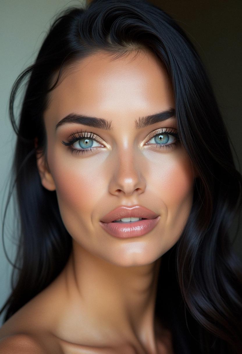 makeup for blue eyes black hair