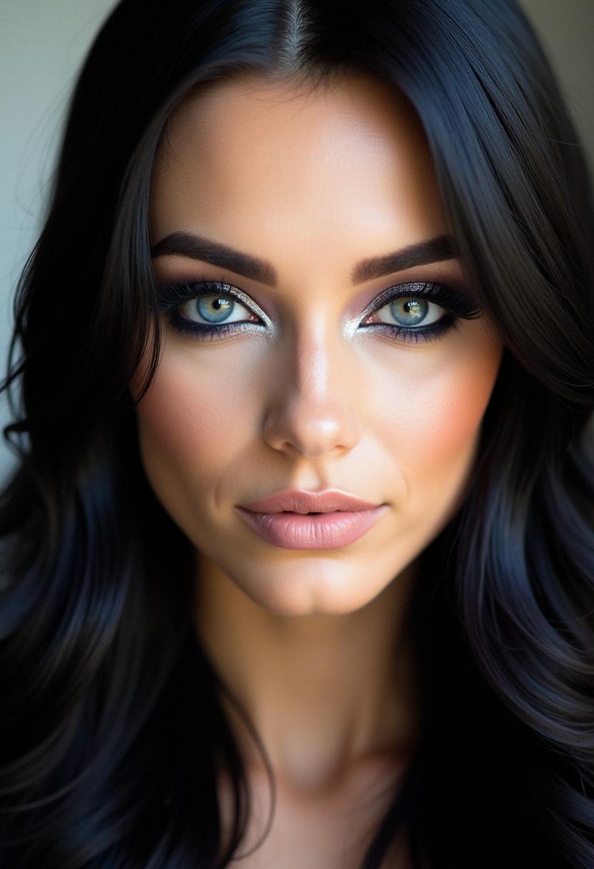 makeup for blue eyes black hair