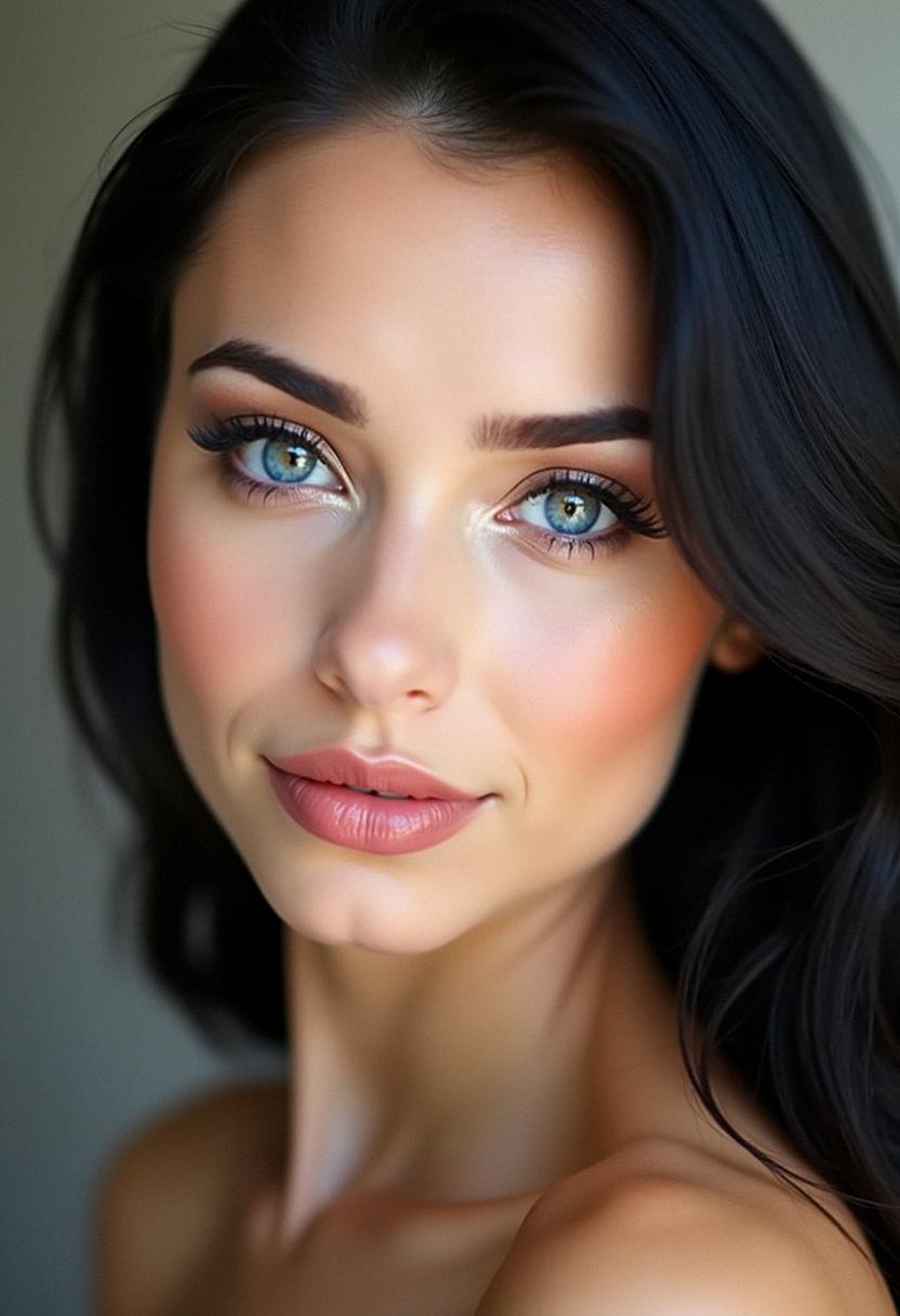 makeup for blue eyes black hair