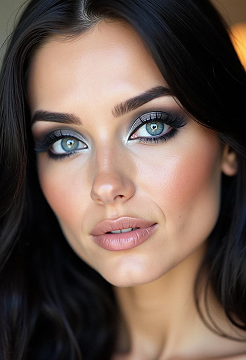 makeup for blue eyes black hair