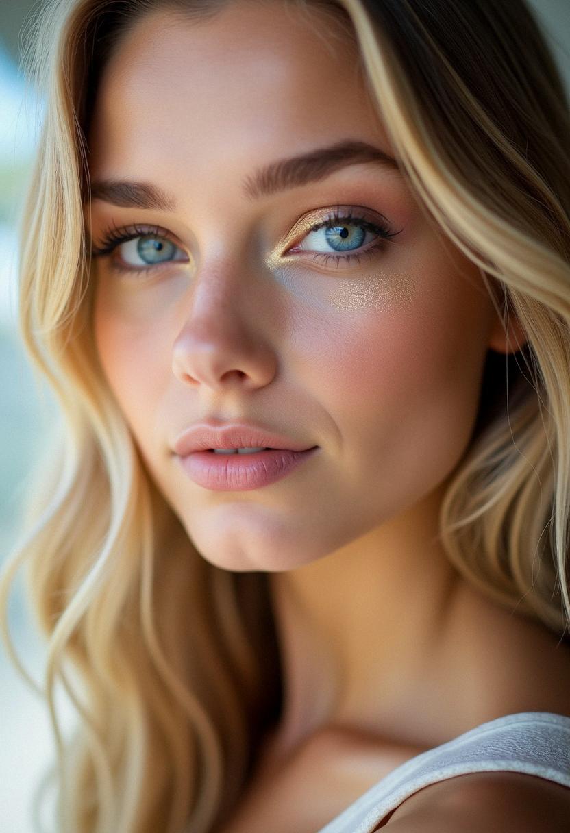 makeup for blue eyes blonde hair