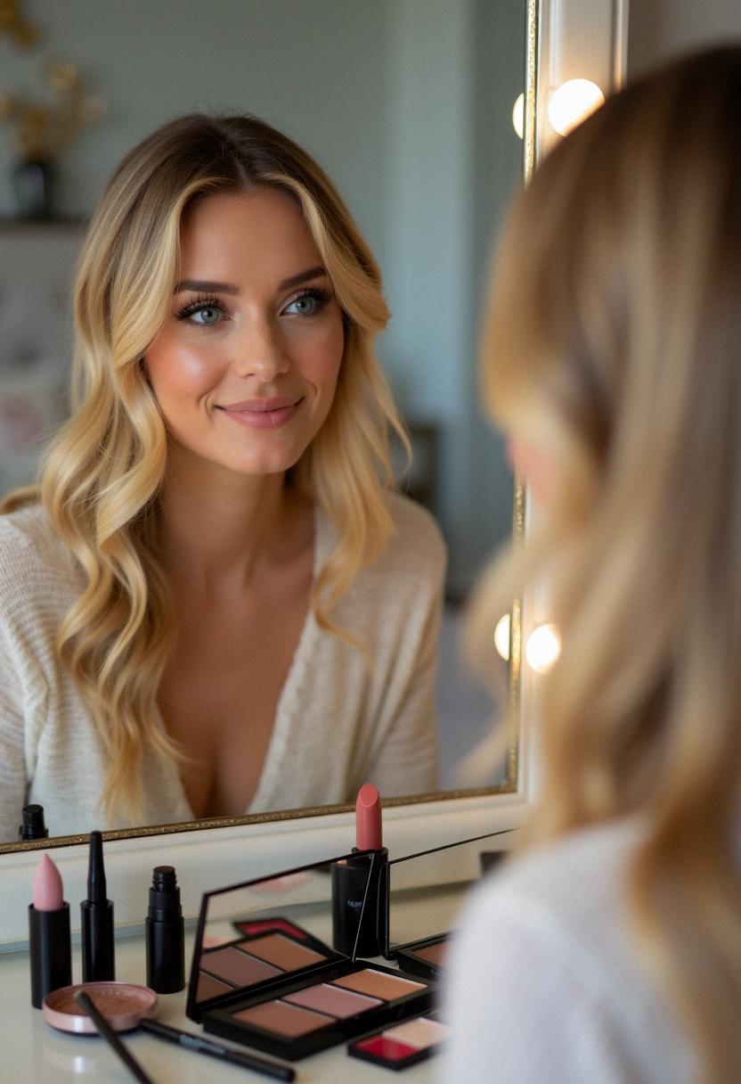 makeup for blue eyes blonde hair