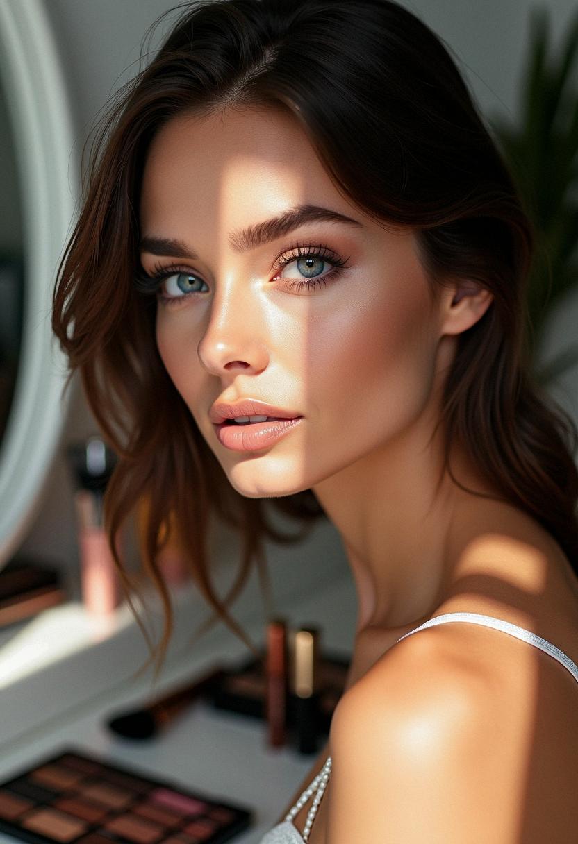 makeup for blue eyes brunettes