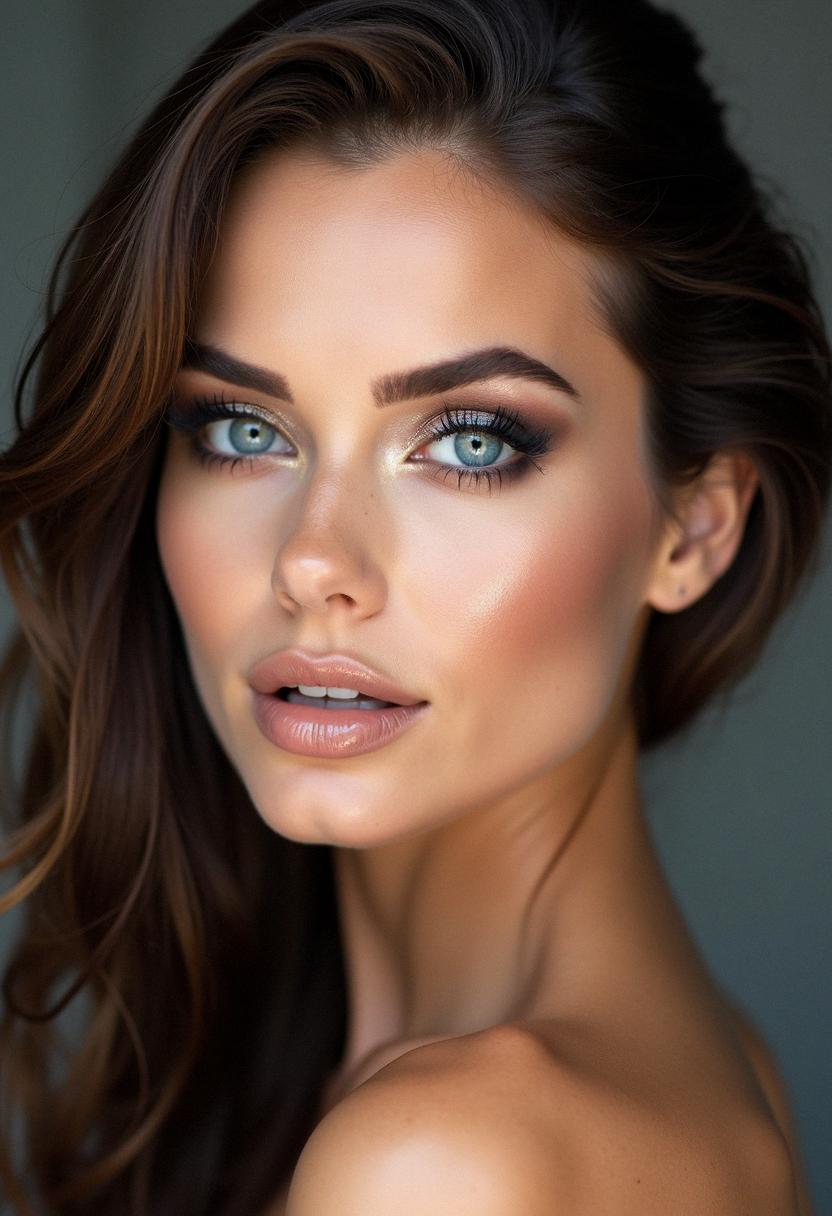 makeup for blue eyes brunettes