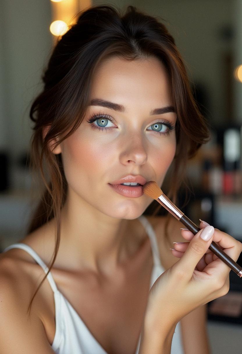 makeup for blue eyes brunettes