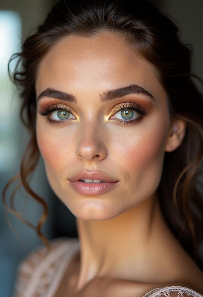 makeup for blue eyes brunettes