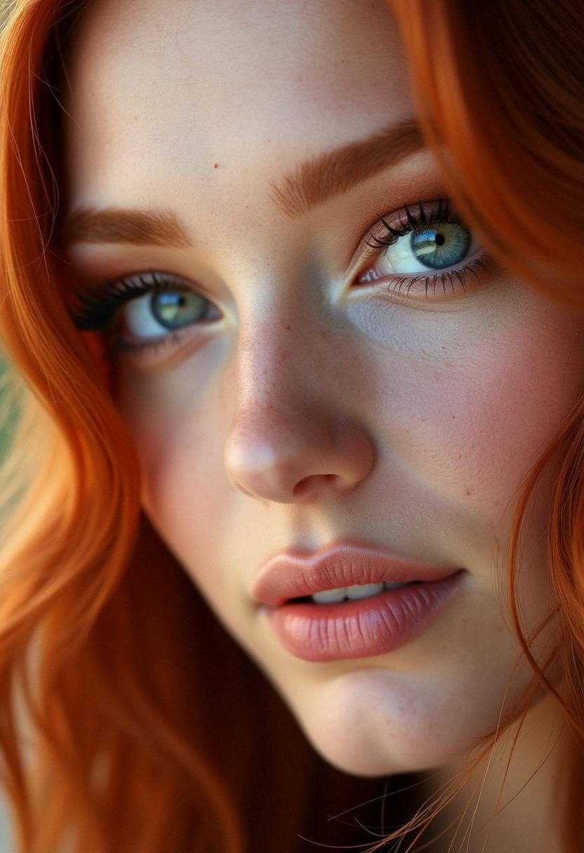 makeup for blue eyes red hair