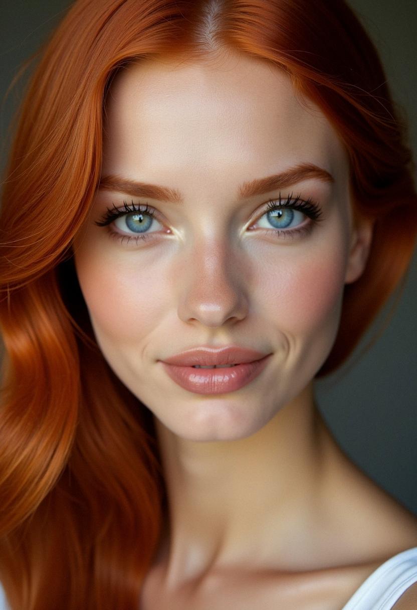 makeup for blue eyes red hair