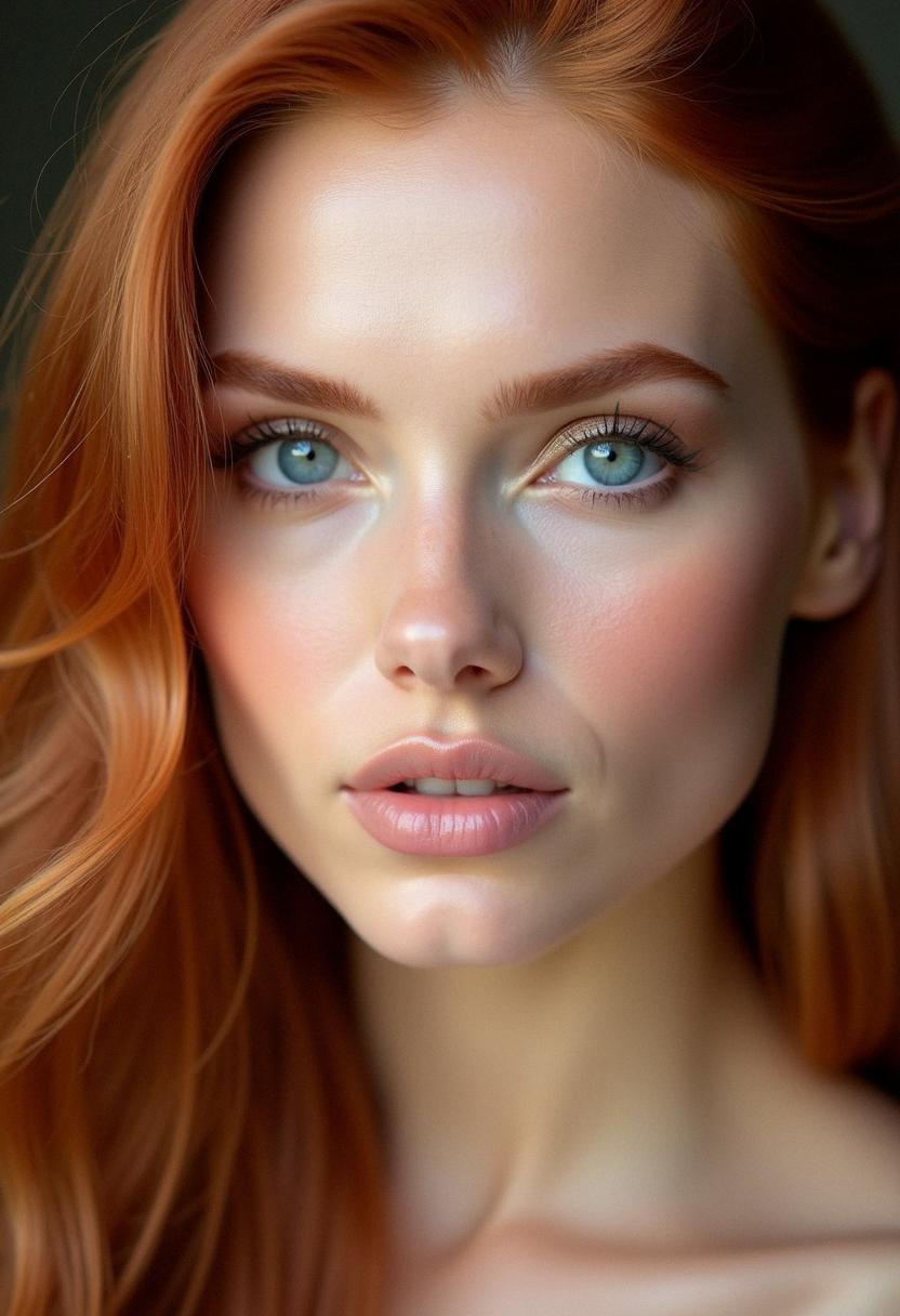 makeup for blue eyes red hair
