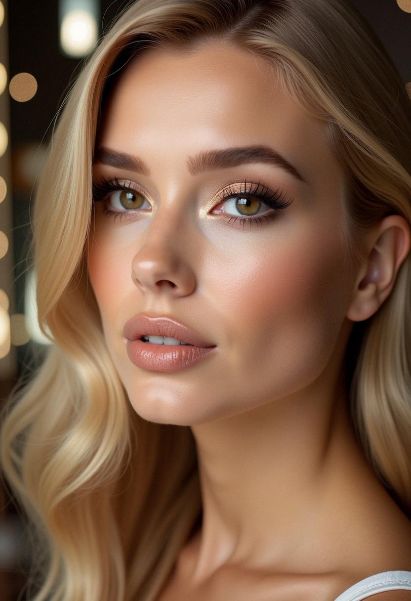 makeup hazel eyes blonde hair