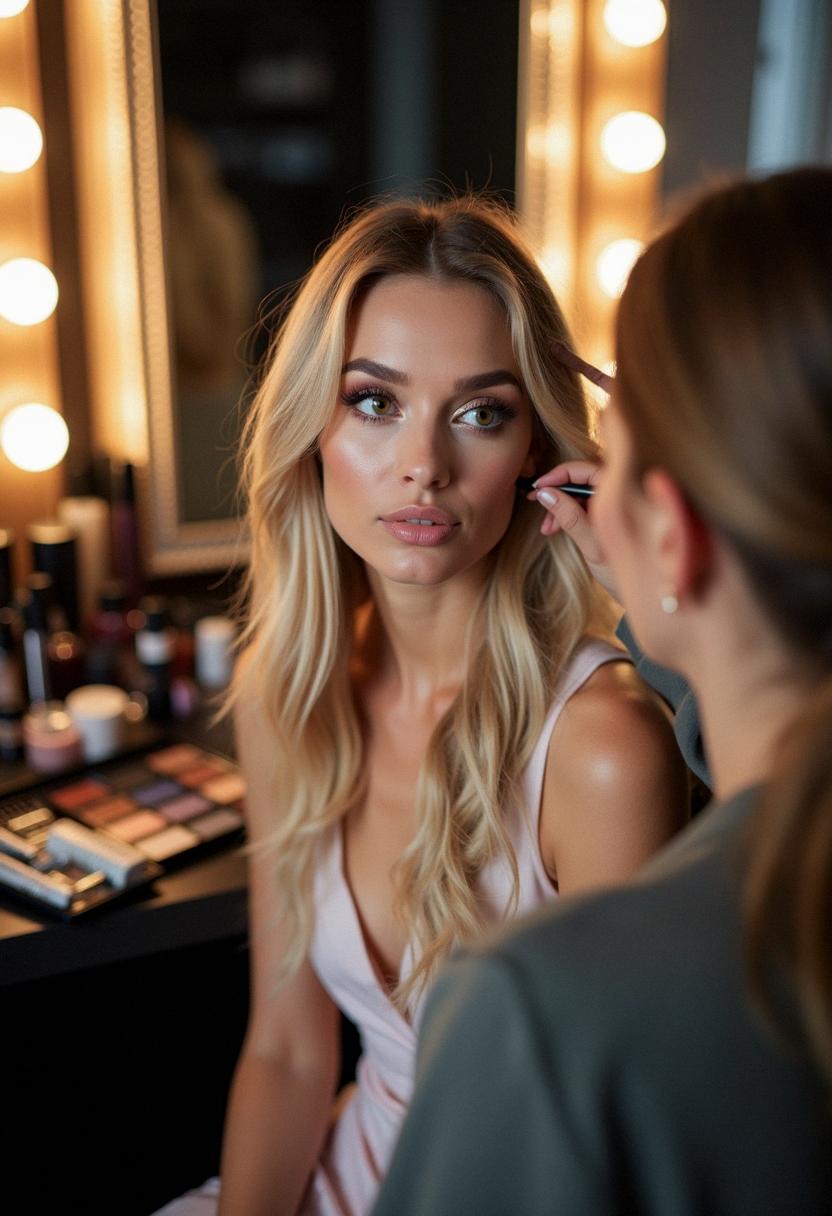 makeup hazel eyes blonde hair