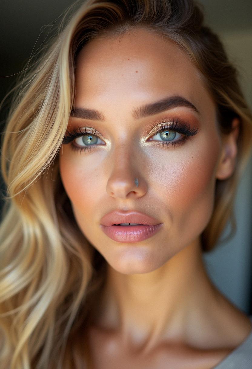 makeup hazel eyes blonde hair