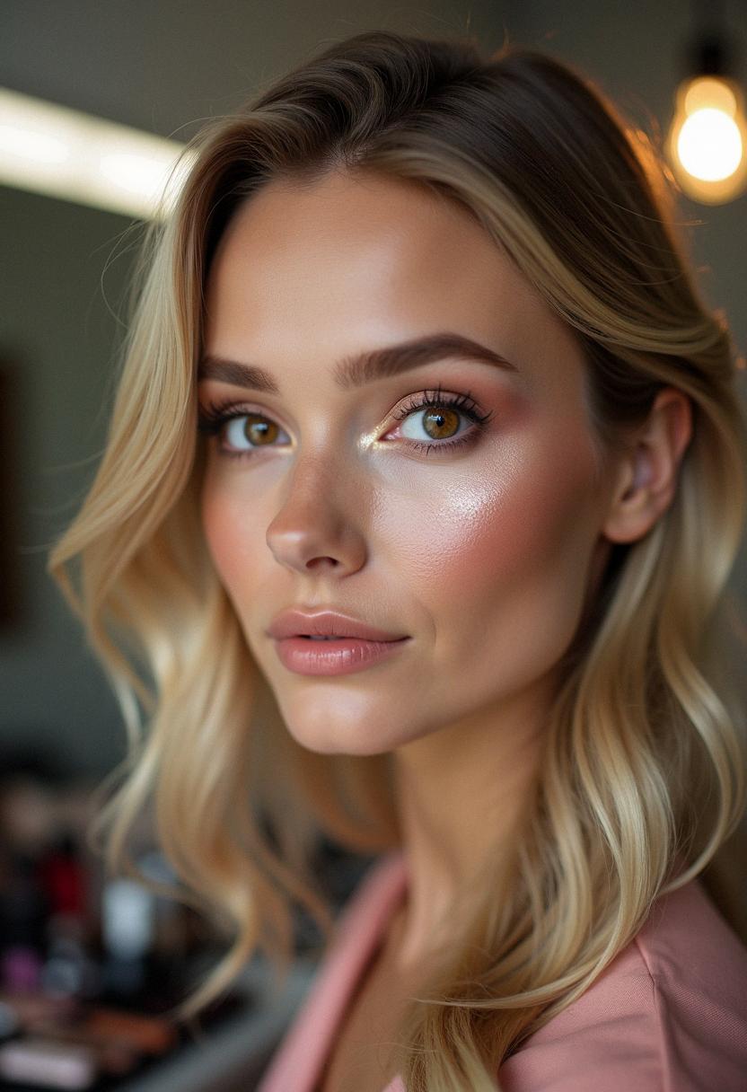makeup hazel eyes blonde hair