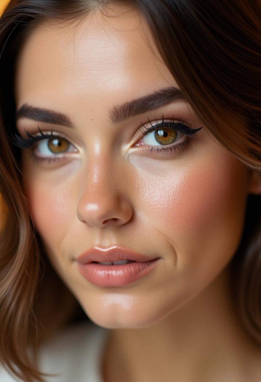 makeup hazel eyes brown hair