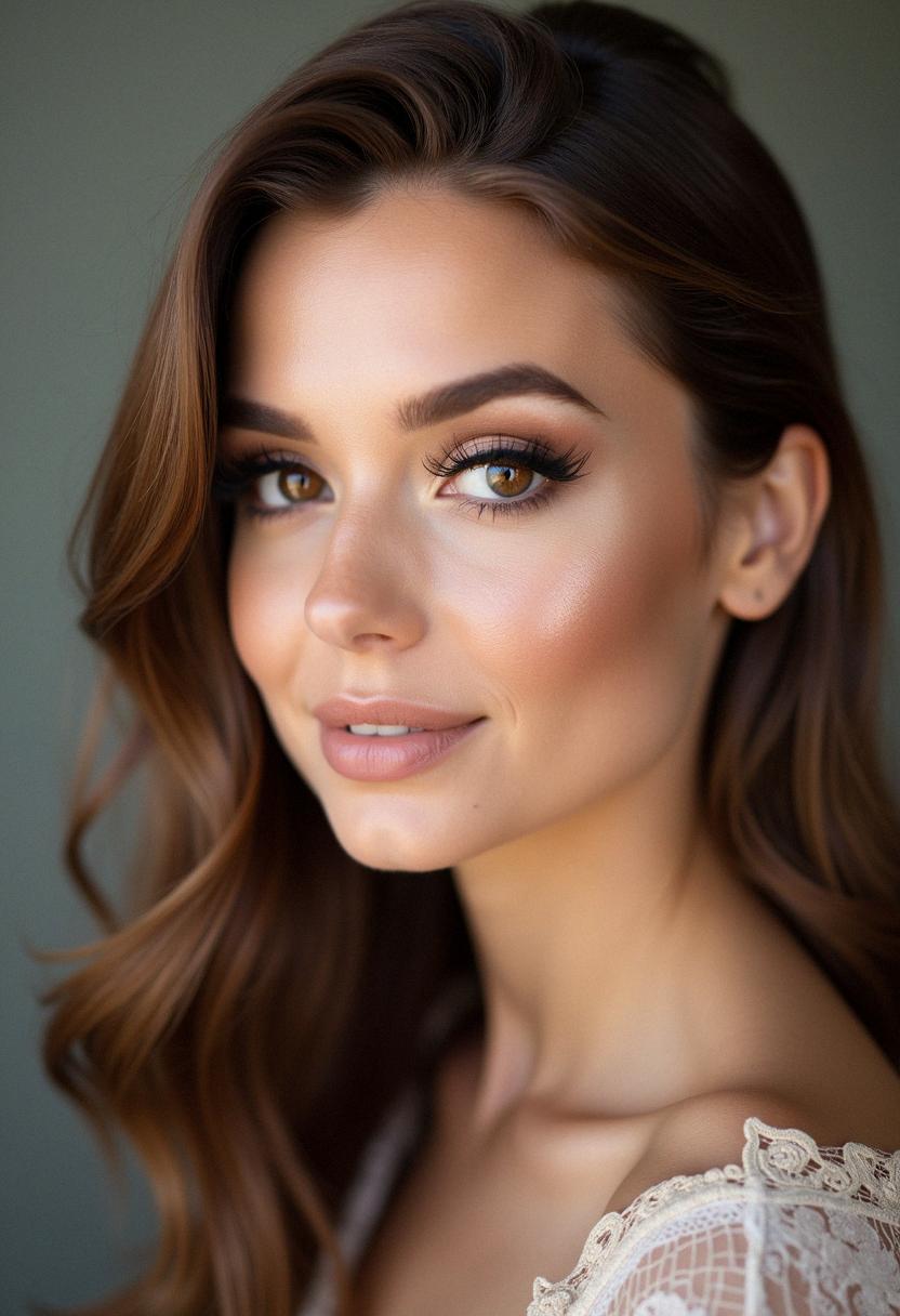 makeup hazel eyes brown hair