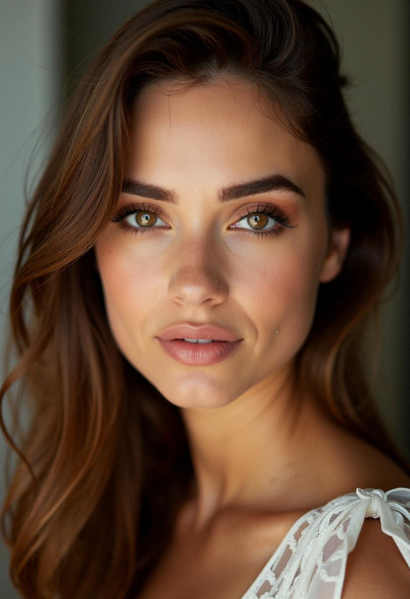 makeup hazel eyes brown hair