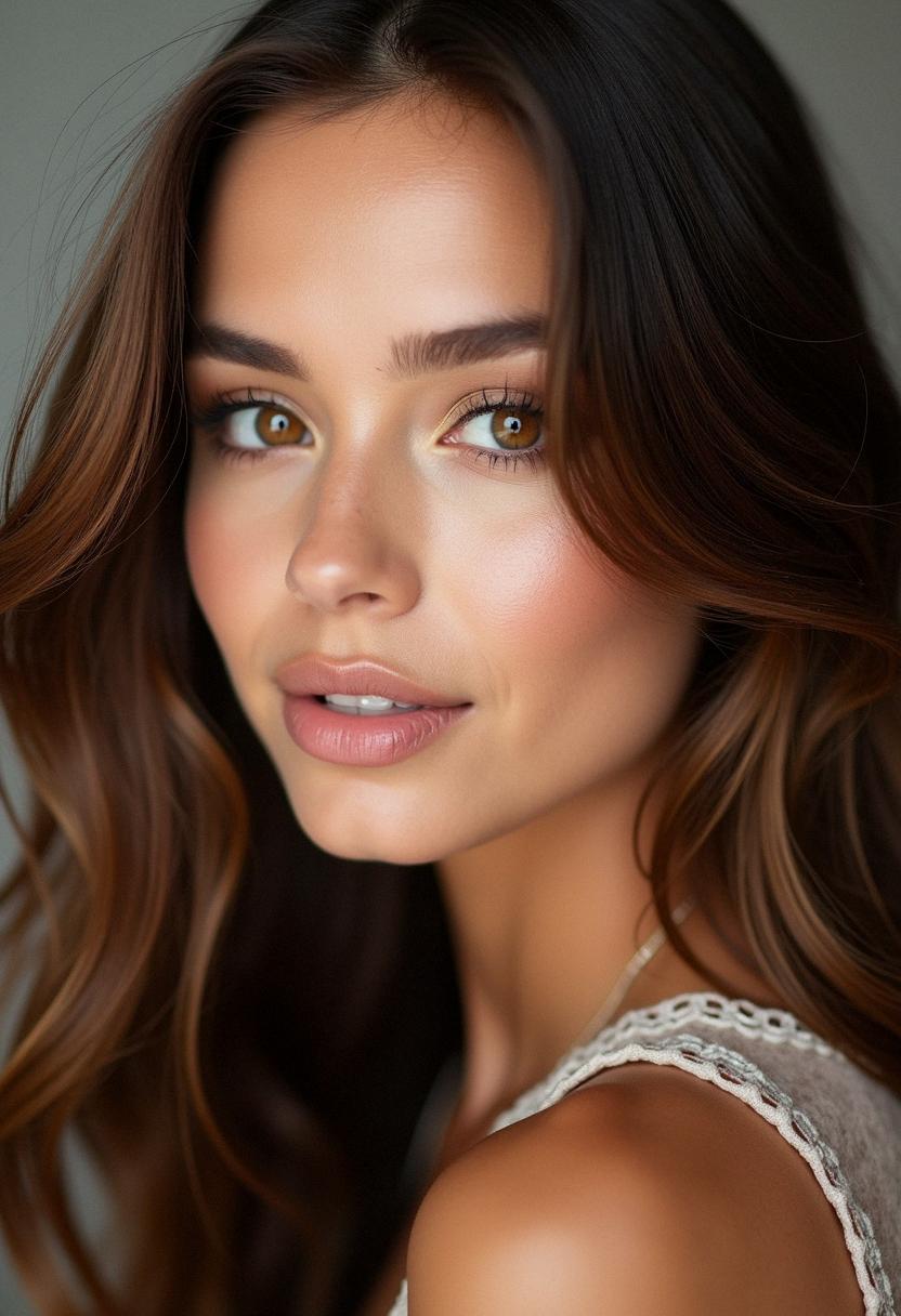 makeup hazel eyes brown hair