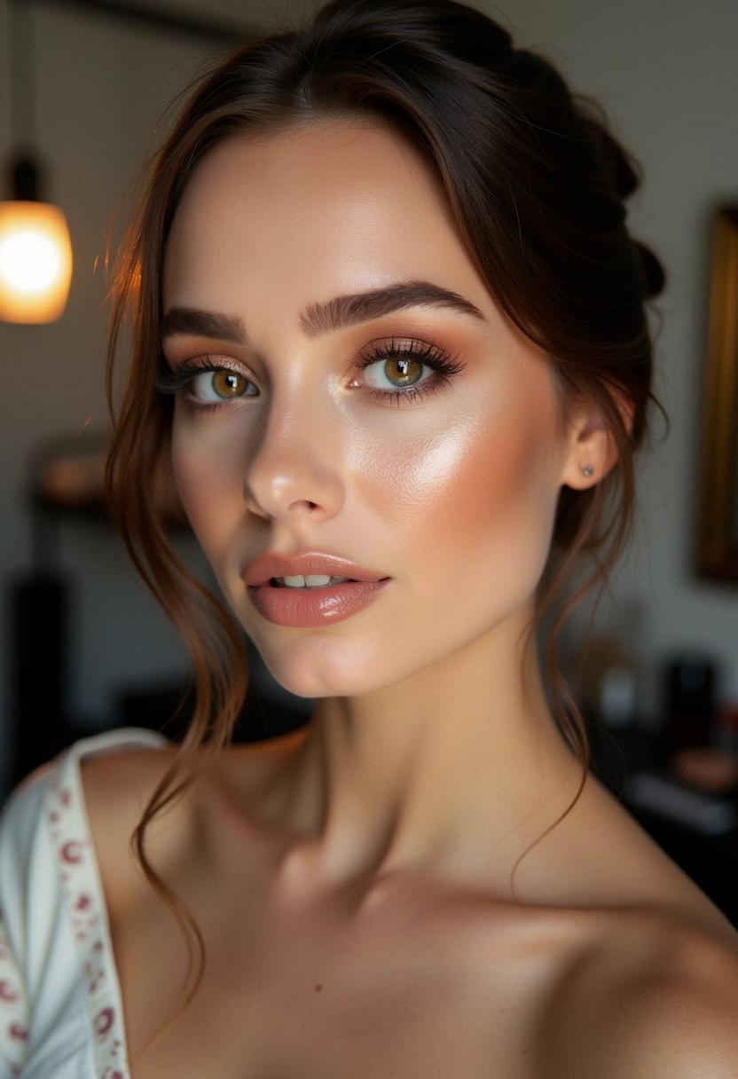 makeup light brown eyes